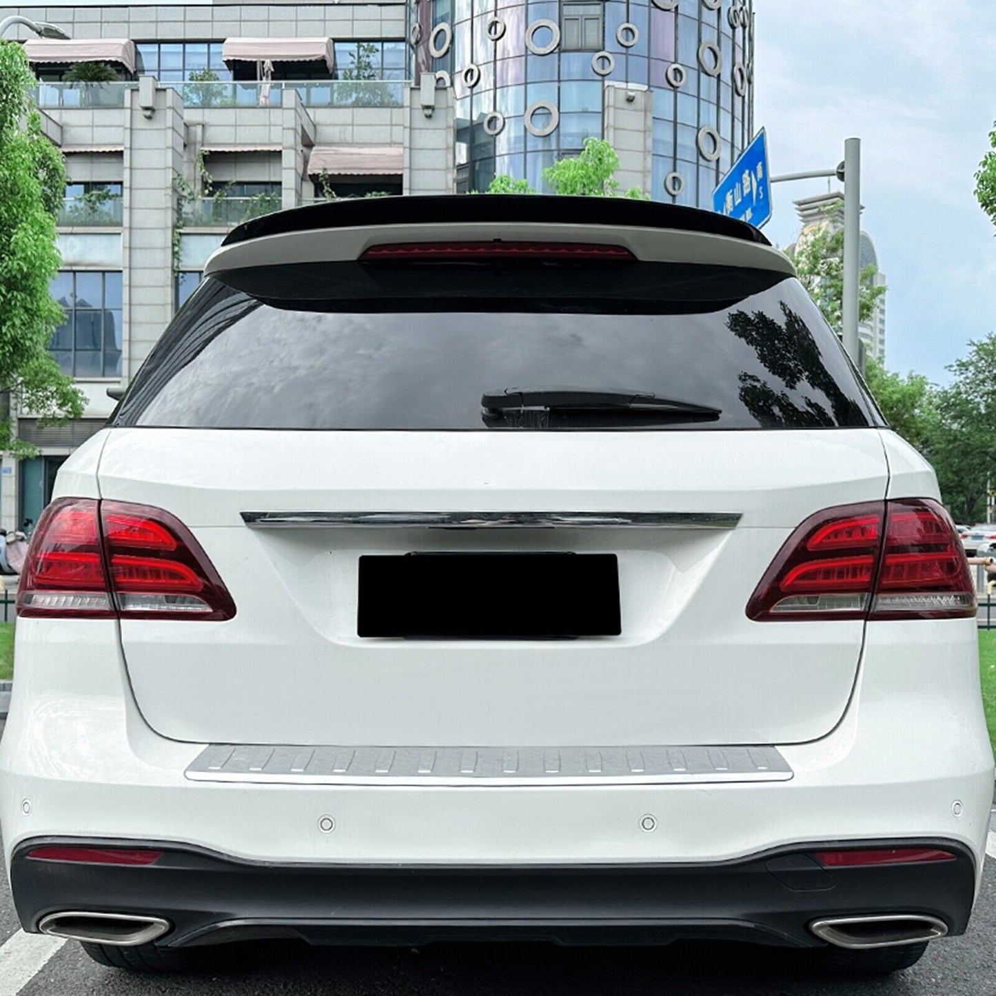 Car Rear Trunk Spoiler Lip Wing For Benz W166 ML GLE Class 2012-2019 Carbon Look
