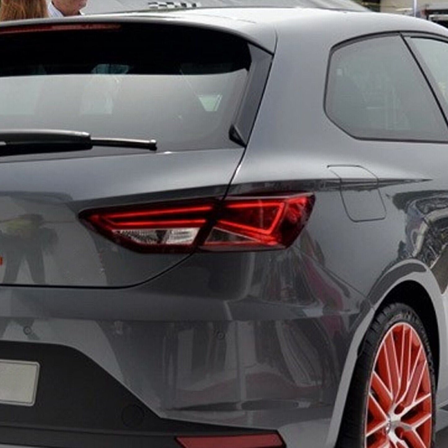 2Pcs Gloss Black Rear Side Spoiler Wing For Seat Leon FR MK3 MK3.5 2013-2021