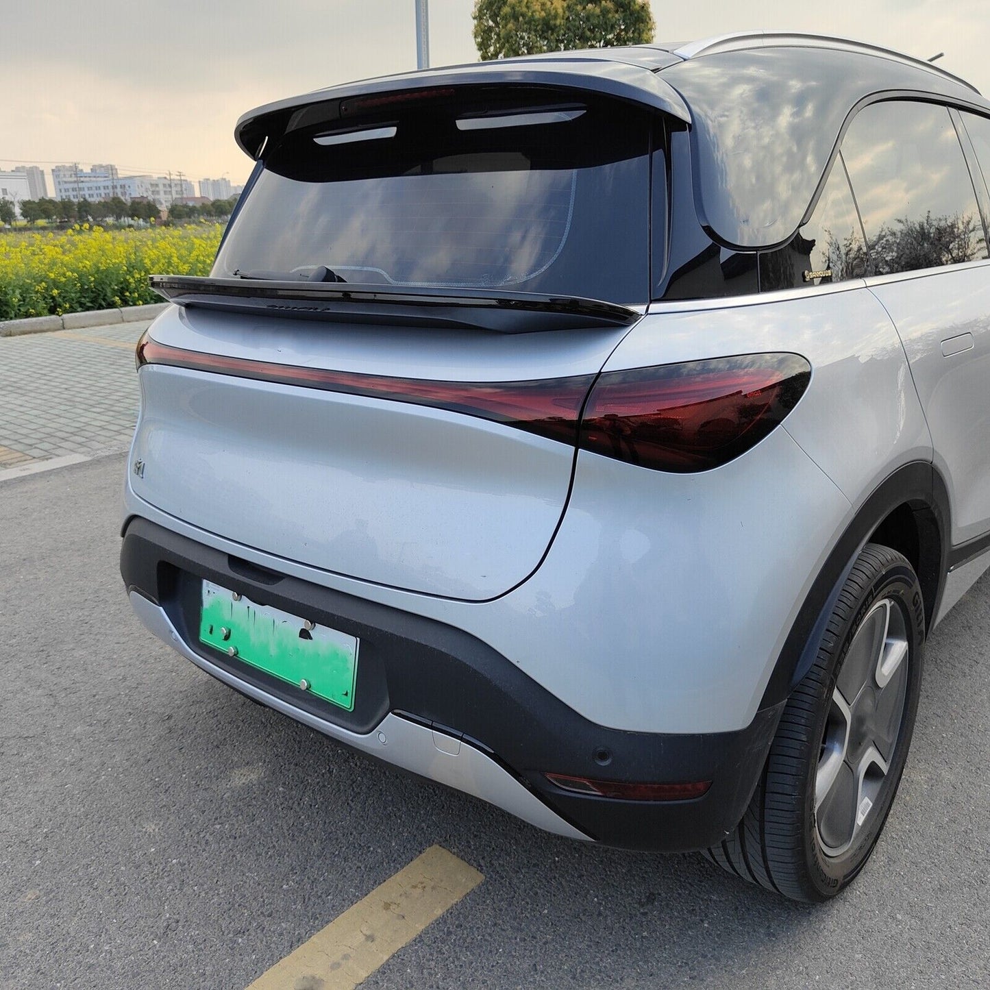 Rear Trunk Spoiler Wing Roof Lid For Benz Smart Fortwo 2022-23 Carbon Fiber Look