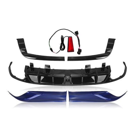 Front Rear Spoiler Diffuser Side Splitter Trim For Accord Yofer 2021-2022 Blue