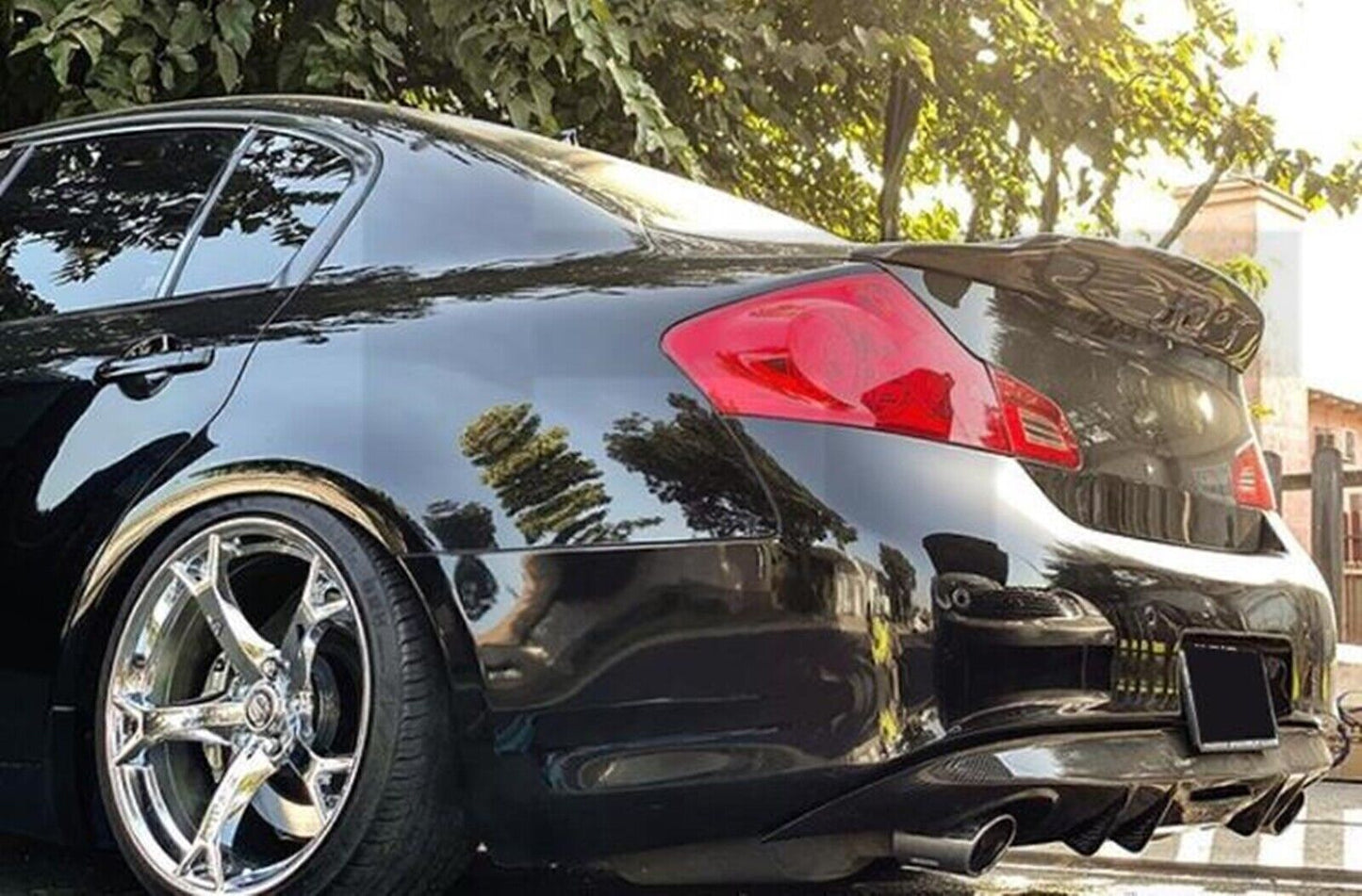 Black Rear Trunk Spoiler Wing Lip For Infiniti G35 G25 G37 Q40 2007-2015 4DR