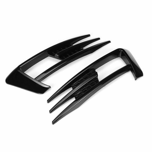 2x Glossy Black Front Fog Lamp Eyebrow Cover Trim For Golf MK7 2014 2015-2017