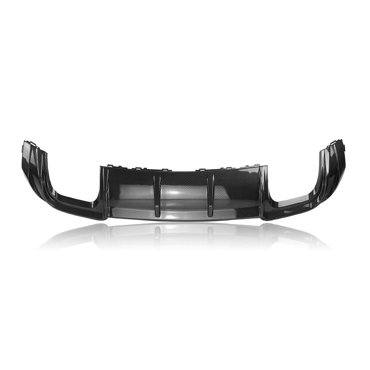 Carbon Fiber Look Rear Bumper Diffuser+Spoiler Lip For Audi A3 RS3 2017-18 Sport