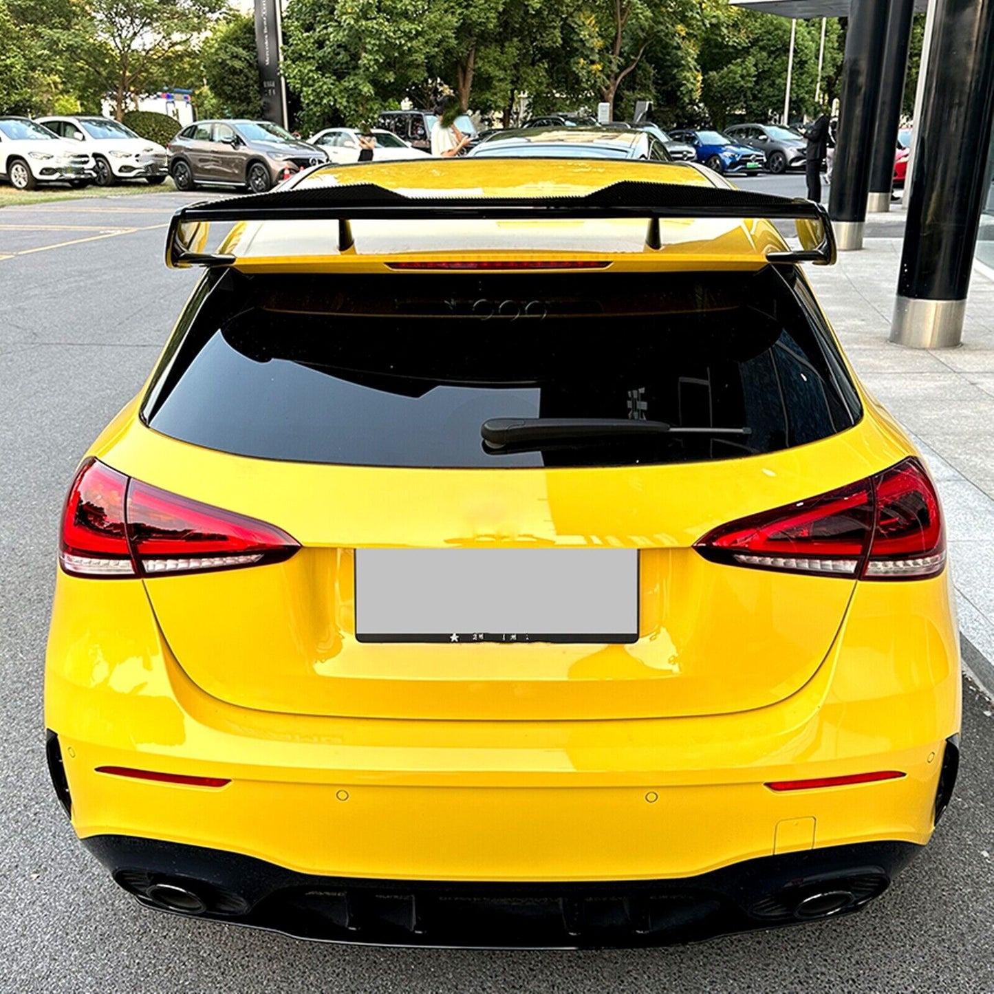 Rear Trunk Spoiler Lip Wing For Benz A Class W177 A35 A45 AMG 2019-2022 Carbon Fiber