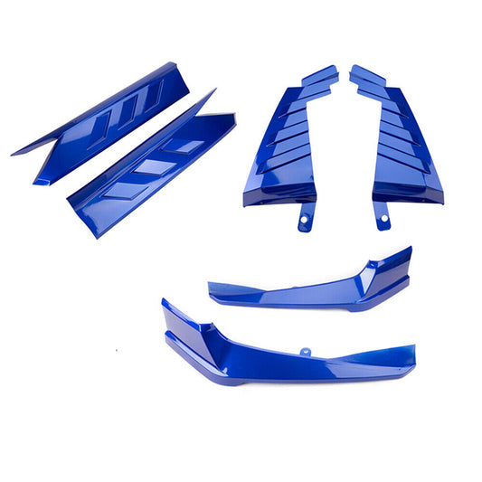 1Set Front Bumper Side Spoiler Rear Side Cover Blue For Honda Accord 2018-2020
