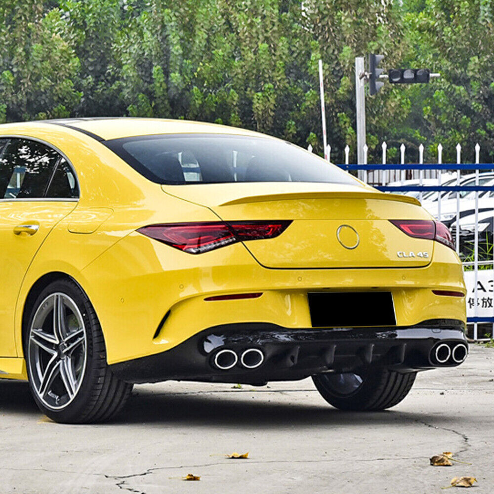 1Pc Black Rear Trunk Spoiler Wing Lip For Mercedes Benz C118 CLA180 2020-2024