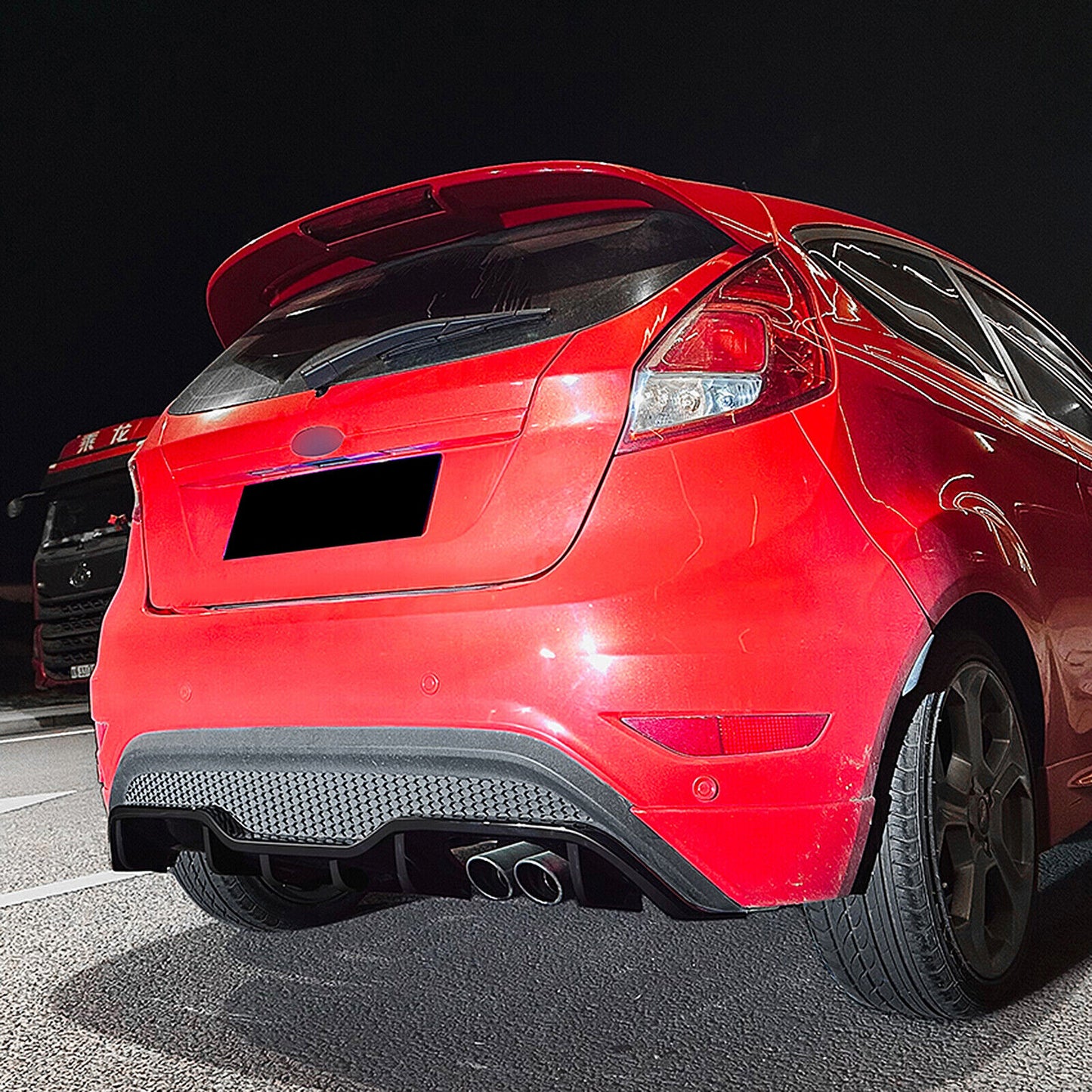 Car Rear Bumper Diffuser Lip For Ford Fiesta ST MK6 2012-2017 B-Max B232 Black