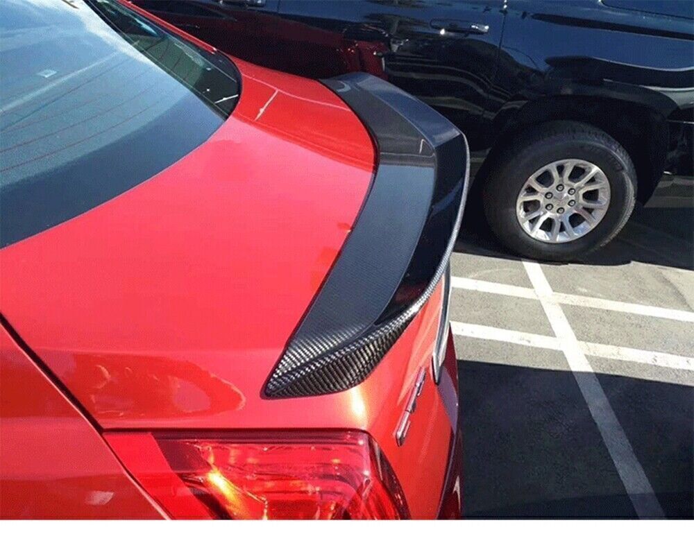 Real Carbon Fiber Rear Trunk Spoiler Lid For Cadillac CTS Sedan 2008-2013 4Door