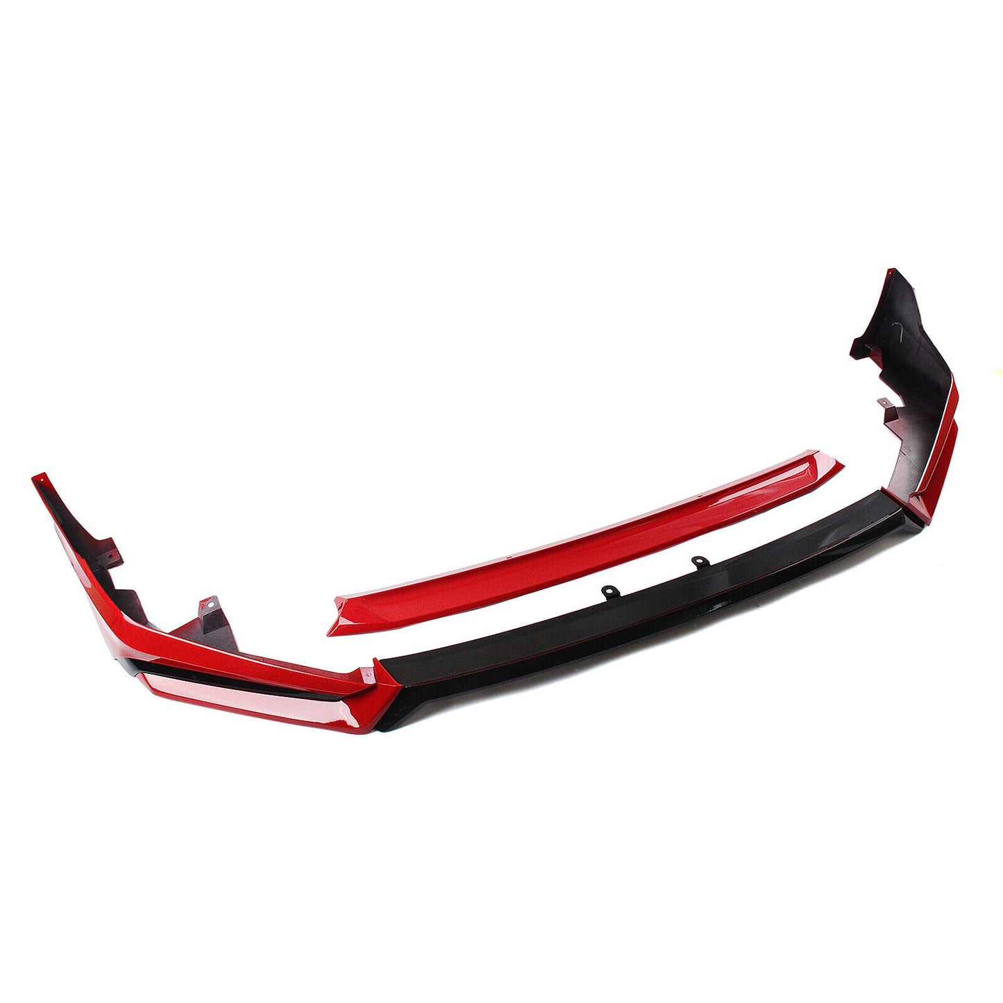 Car Front Bumper Spoiler Lip Side Cover Red For Honda Civic 11th 2022-2024 YOFER