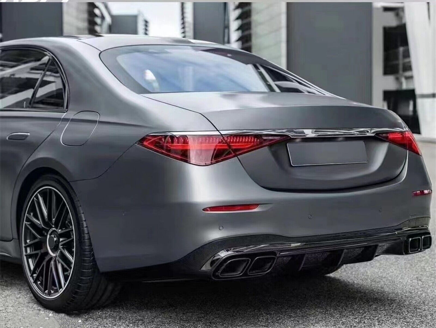 Car Rear Diffuser & Exhaust Pipe & Mount Bracket For Benz S Class W223 S63 AMG