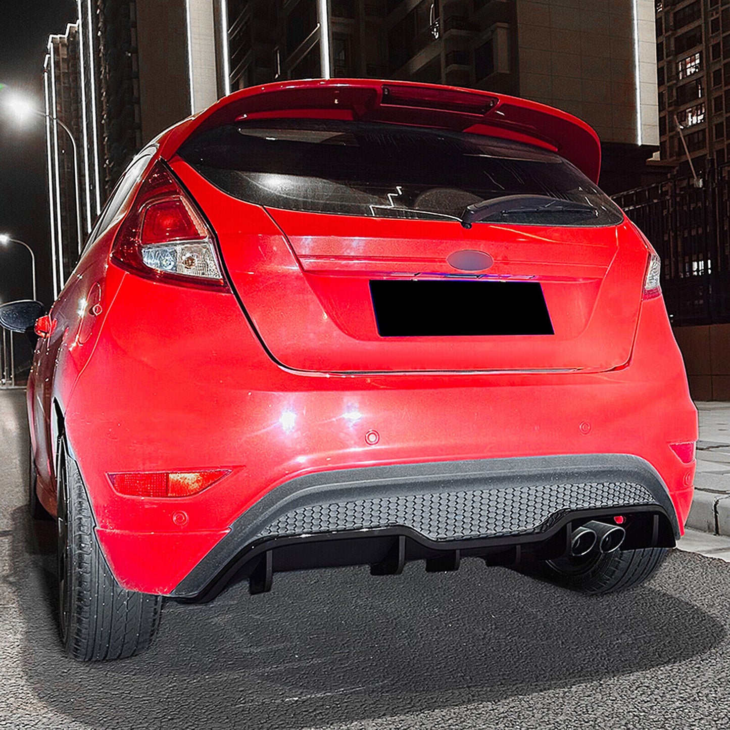 Car Rear Bumper Diffuser Lip For Ford Fiesta ST MK6 2012-2017 B-Max B232 Black