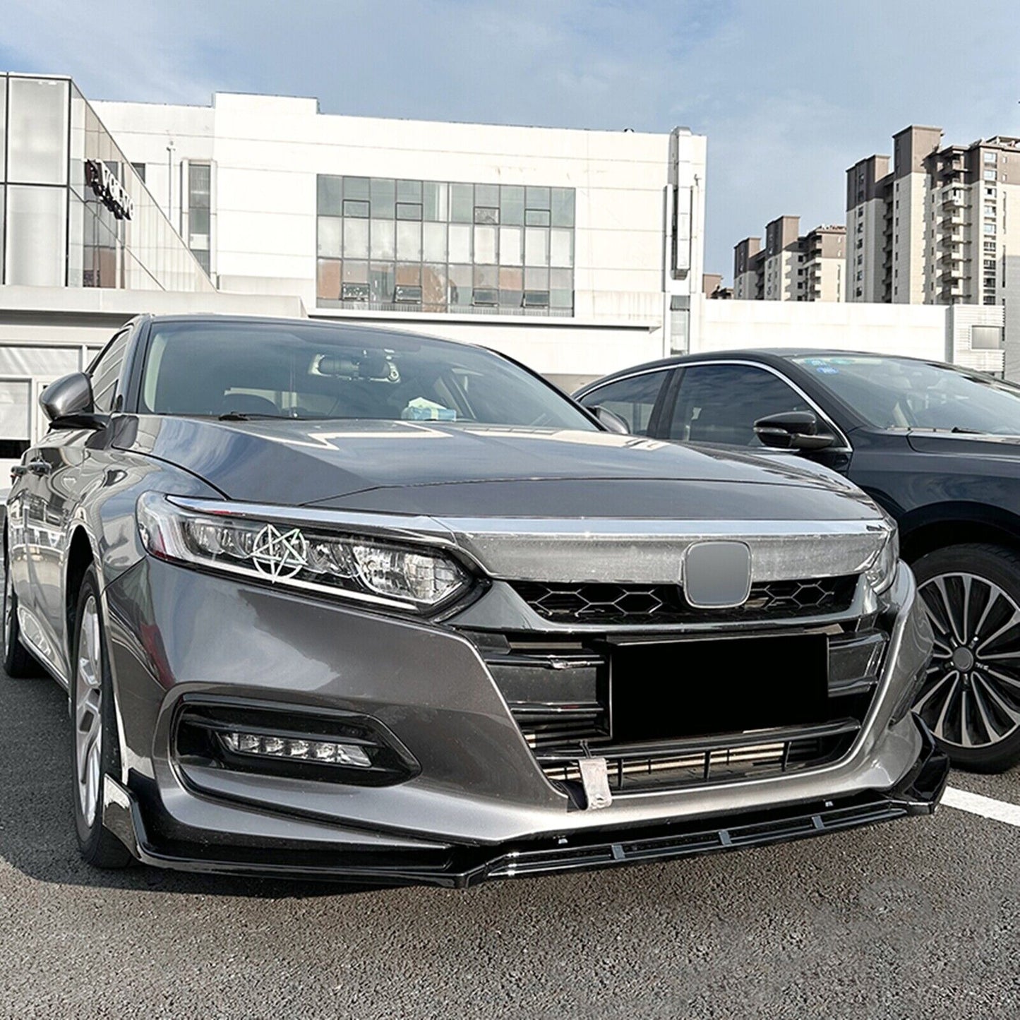 Car Front Bumper Spoiler Lip Kit For Honda Accord 10th 2018-2021 Gloss Black New
