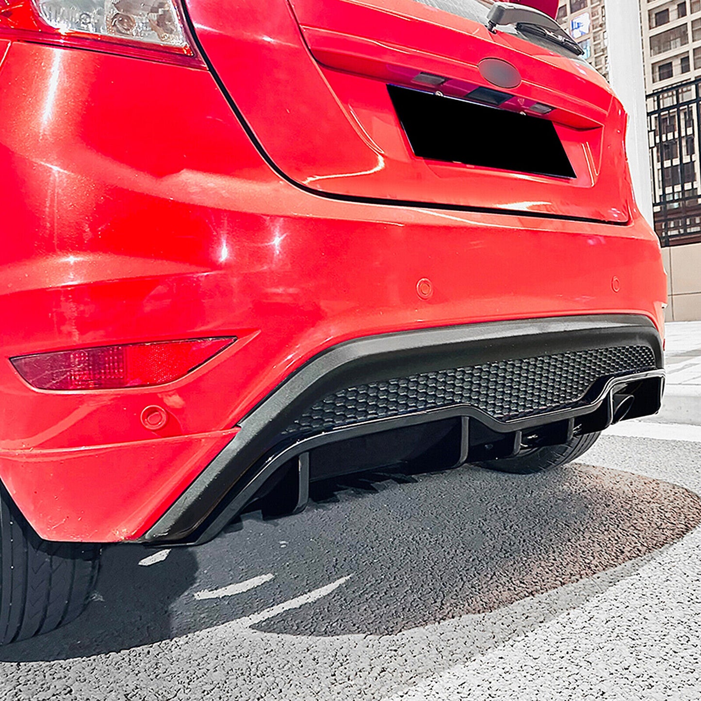 Car Rear Bumper Diffuser Lip For Ford Fiesta ST MK6 2012-2017 B-Max B232 Black