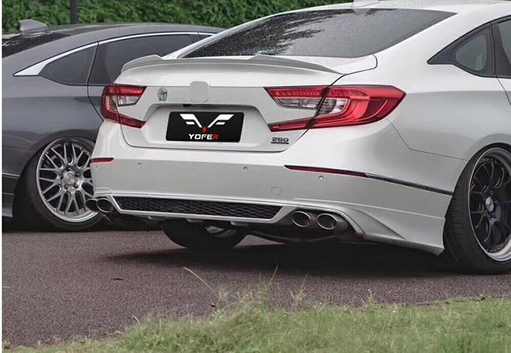 5Pcs Rear Diffuser With Side Corner For Honda Accord 10th Gen 2018-2022 White
