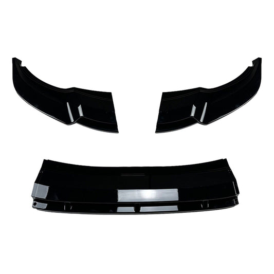 3Pcs Front Bumper Spoiler Lip For Volkswagen Tiguan Rline 2021 2022-2023 Black