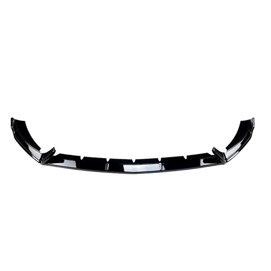 Front Bumper Spoiler Lip For Benz E-Class W213 E260 E300 AMG 2021-23 Gloss Black