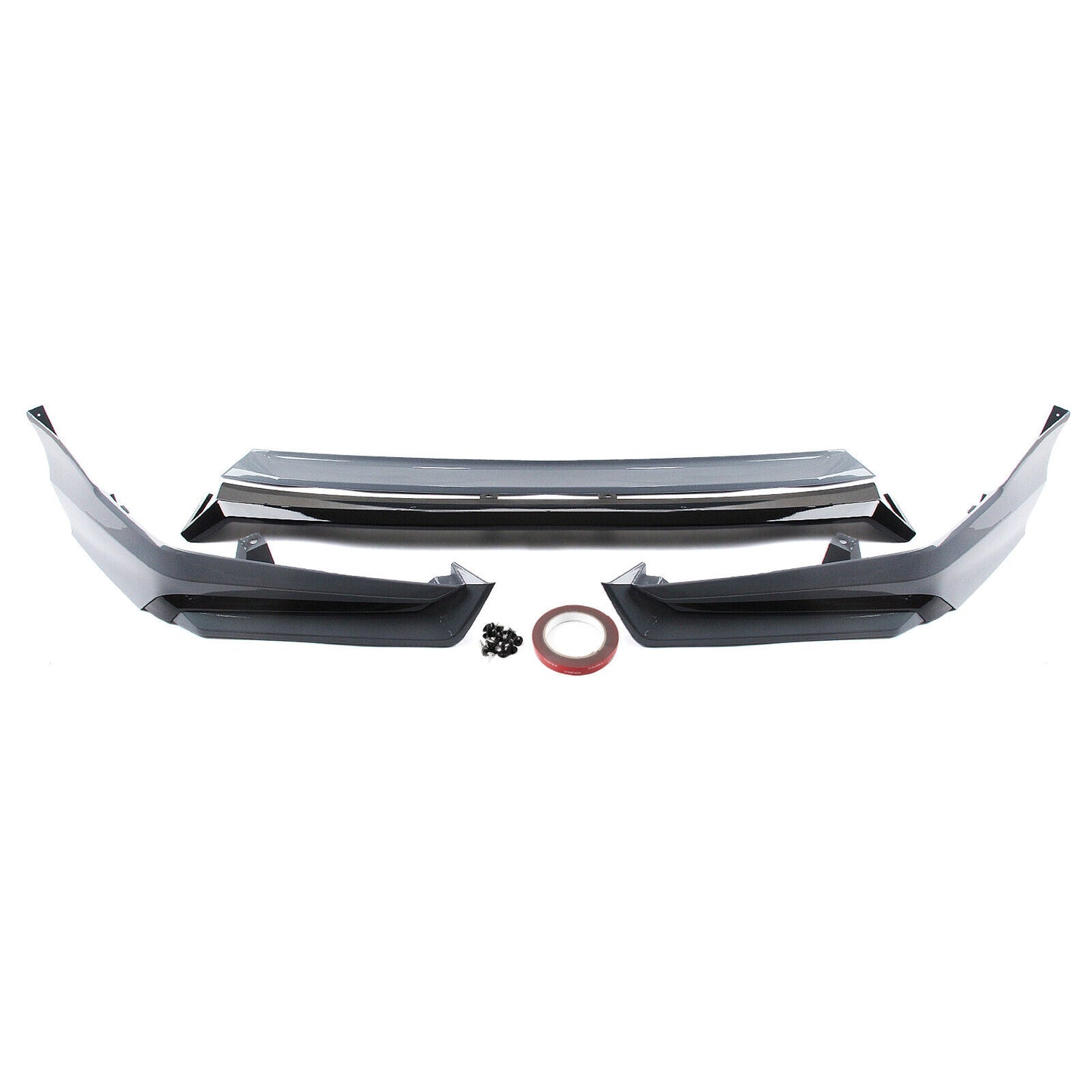 1Set Front Bumper Spoiler Lip Side Cover Gray For Honda Civic 11th All 2022-2024