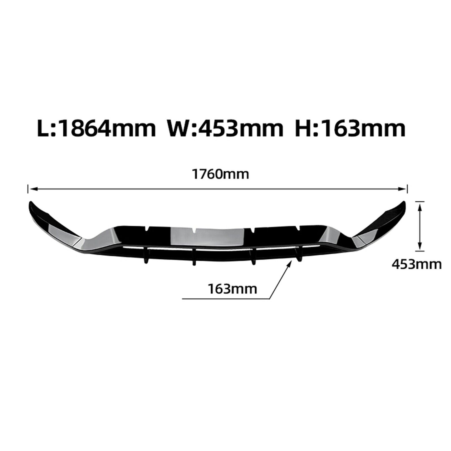 Front Bumper Spoiler Lip For Benz GLC Class X253 GLC200 2020-2022 AMG Carbon Fiber