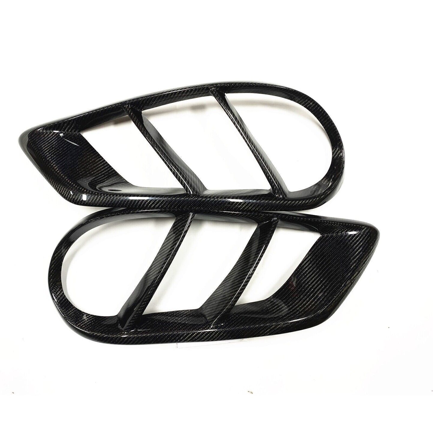 2x Fog Air Vent Cover Trim For Benz W205 C200 C300 C43 2015-2018 Carbon Fiber