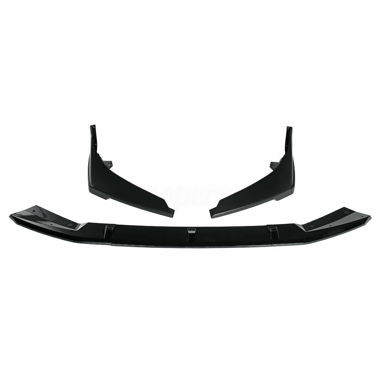 5pcs Car Gloss Black Front Bumper Spoiler Cover Kit For Honda Civic 2019-2020