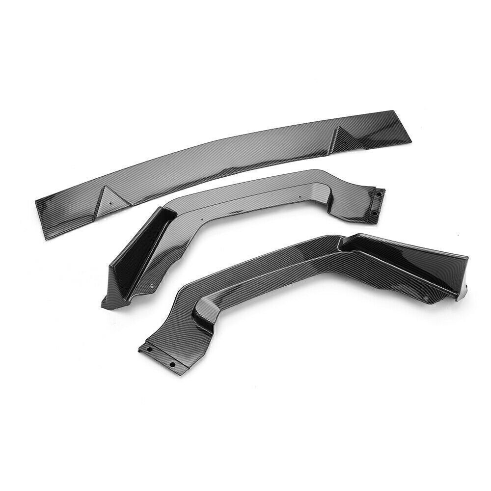 Car Front Splitter Lip+Rear Bumper Diffuser Kit For Infiniti Q50 2014-2017 Sport