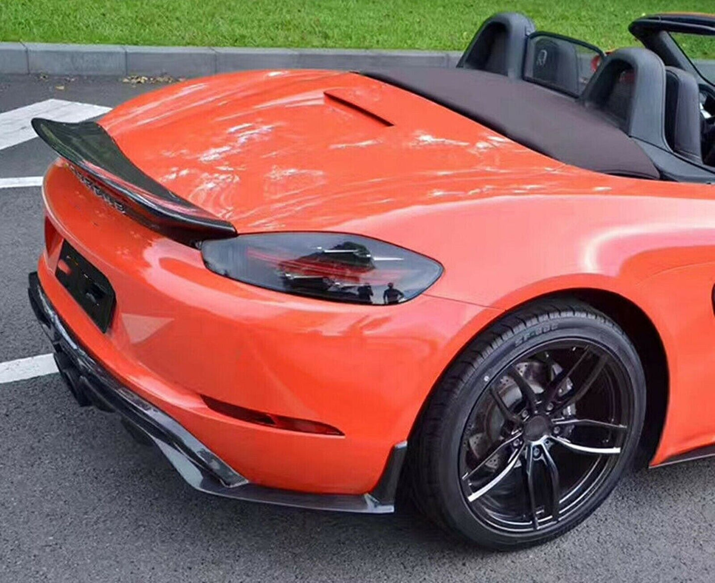 Carbon Fiber Rear Trunk Spoiler Wing Lip For Porsche 718 Boxster 2016-2019 New