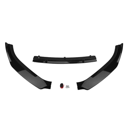 Carbon Look Front Bumper Spoiler Splitter Lip For Mazda 3 Axela Sedan 2014-2018