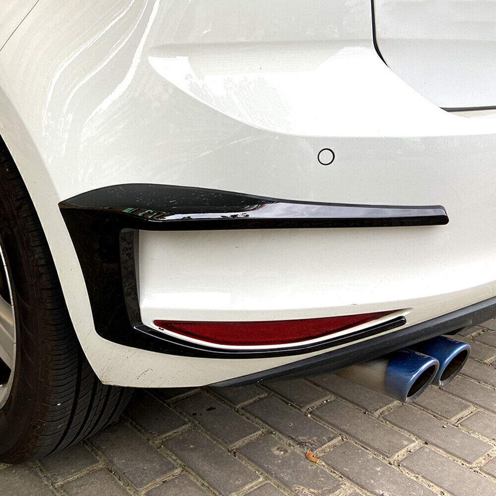 Black Rear Bumper Fog Light Cover Trim For VW Golf 7 GTI R GTD MK7 2013-2015