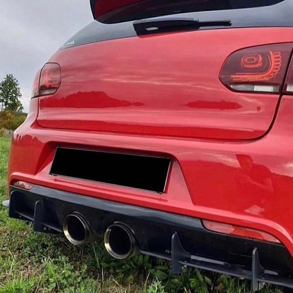 2x Rear Bumper Diffuser Spoiler For Volkswagen VW Golf 6 VI MK6 R 2012 2013-2014
