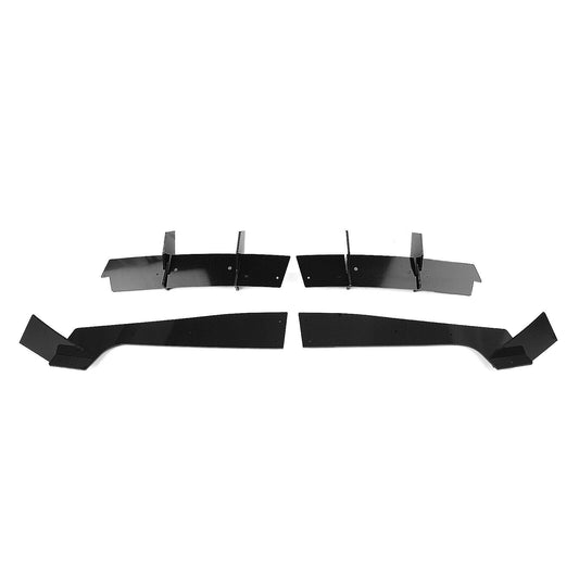 4x Car Rear Bumper Diffuser Lip Kit For Ford Mustang 2015 2016-2021 Gloss Black