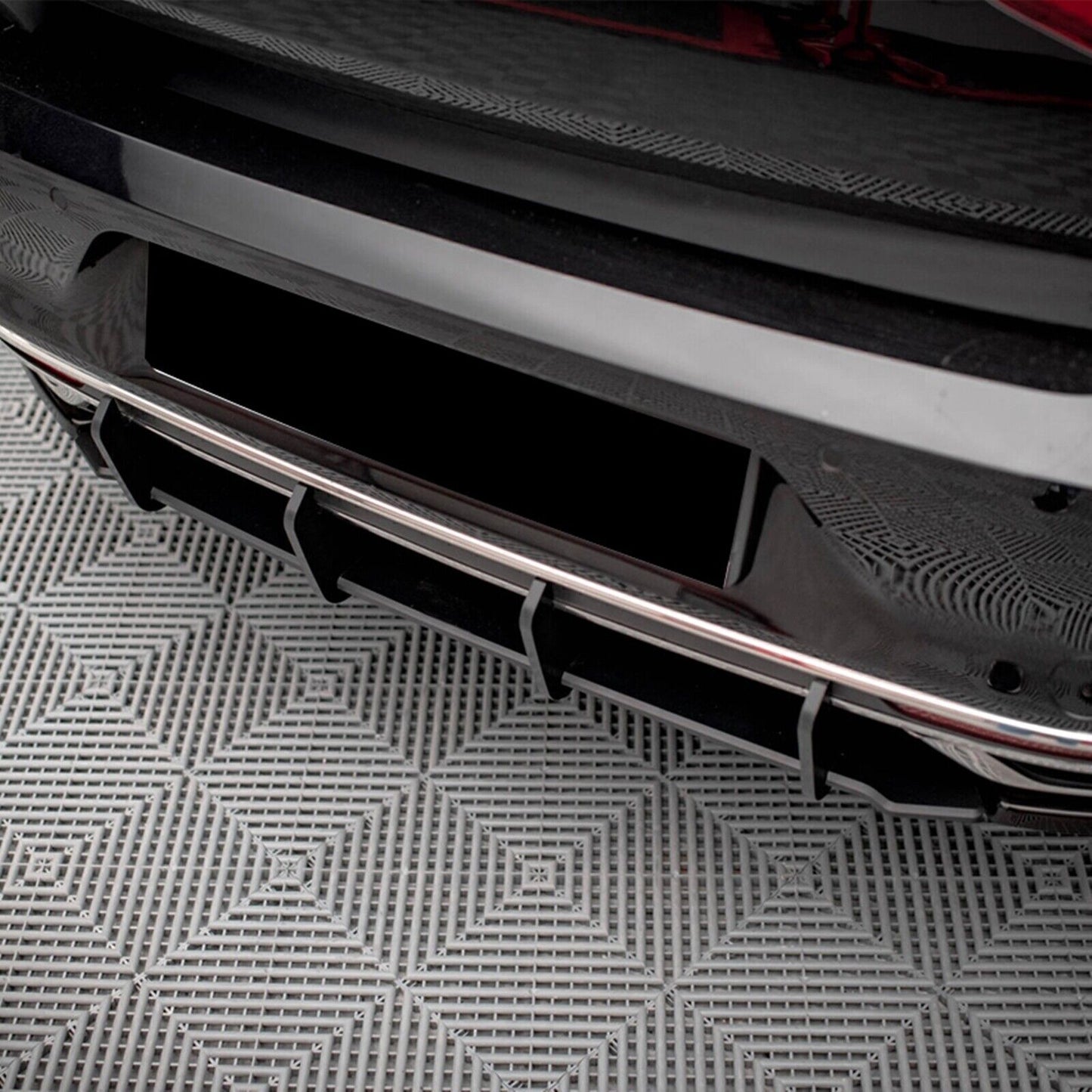 Car Rear Diffuser Cover Side Splitter Black For Volkswagen Passat B8.5 2019-2022