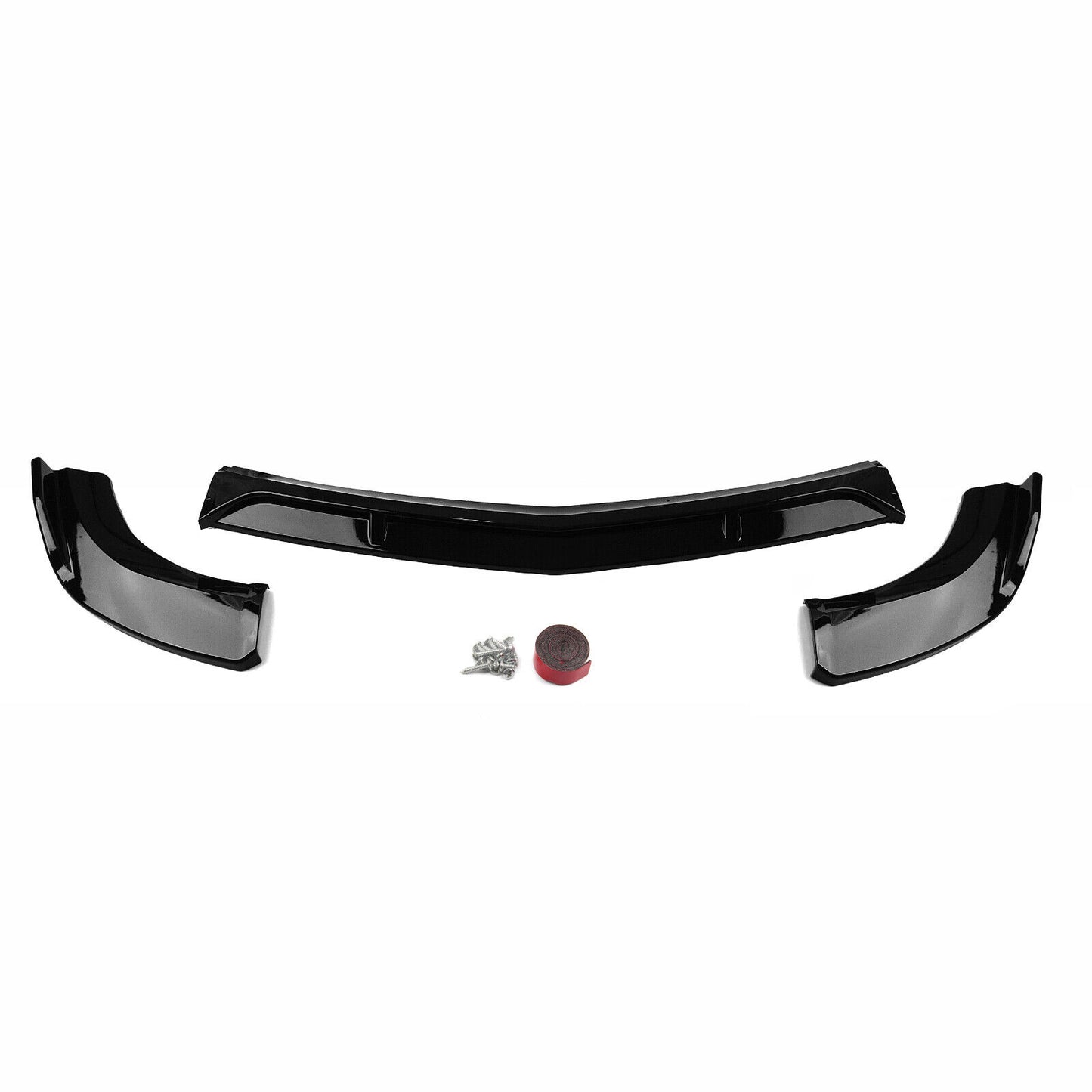 Front Bumper Lip Spoiler For Mercedes-Benz W204 C200 C250 C300 2008-2014 Black