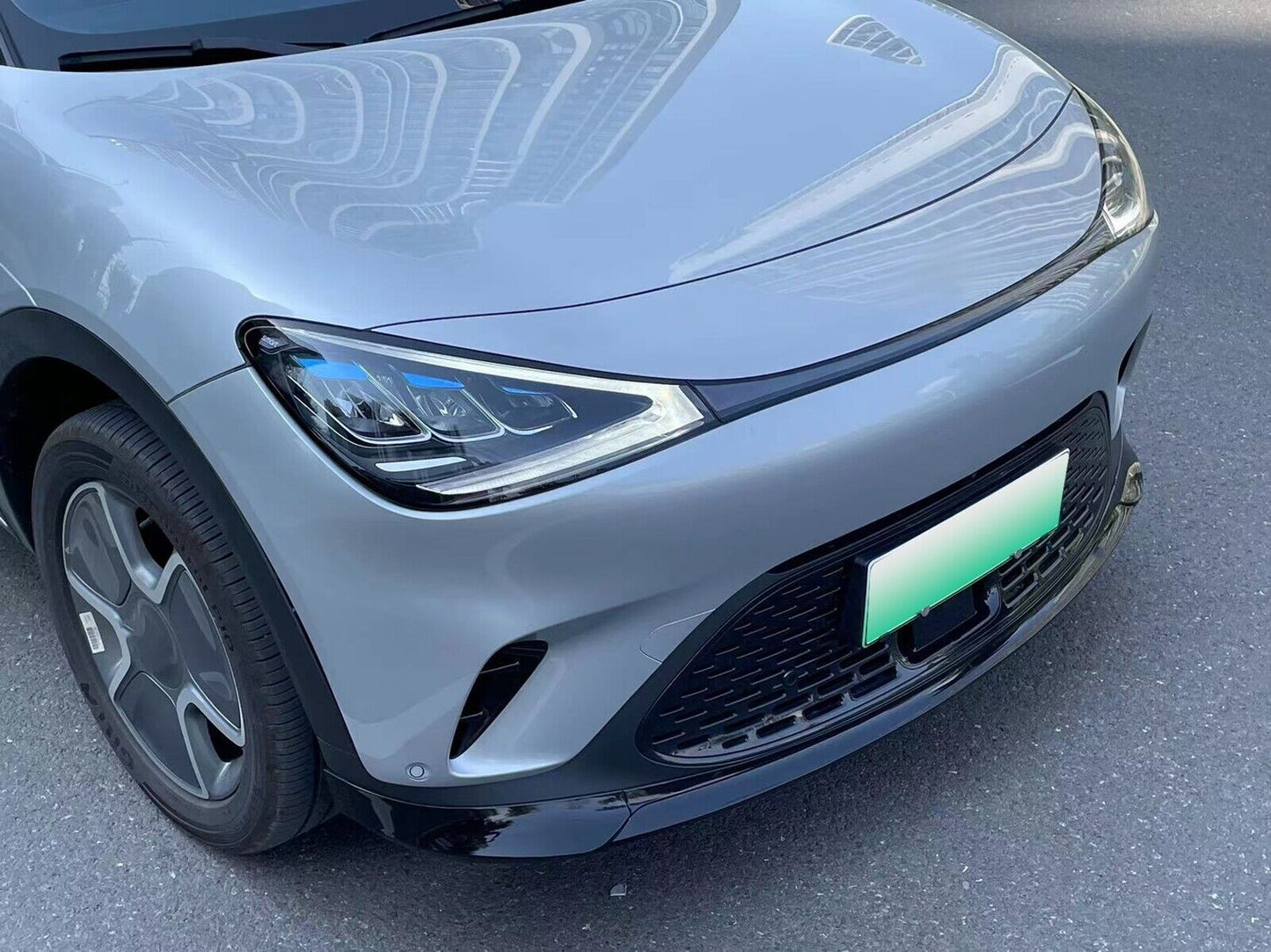 Car Front Bumper Spoiler Lip Splitter Kit For Benz Smart Fortwo 2022-2023 Black