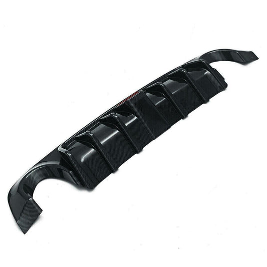 Rear Bumper Diffuser Lip+Side Splitter Cover For Infiniti Q50 2018-2021 W/ LED