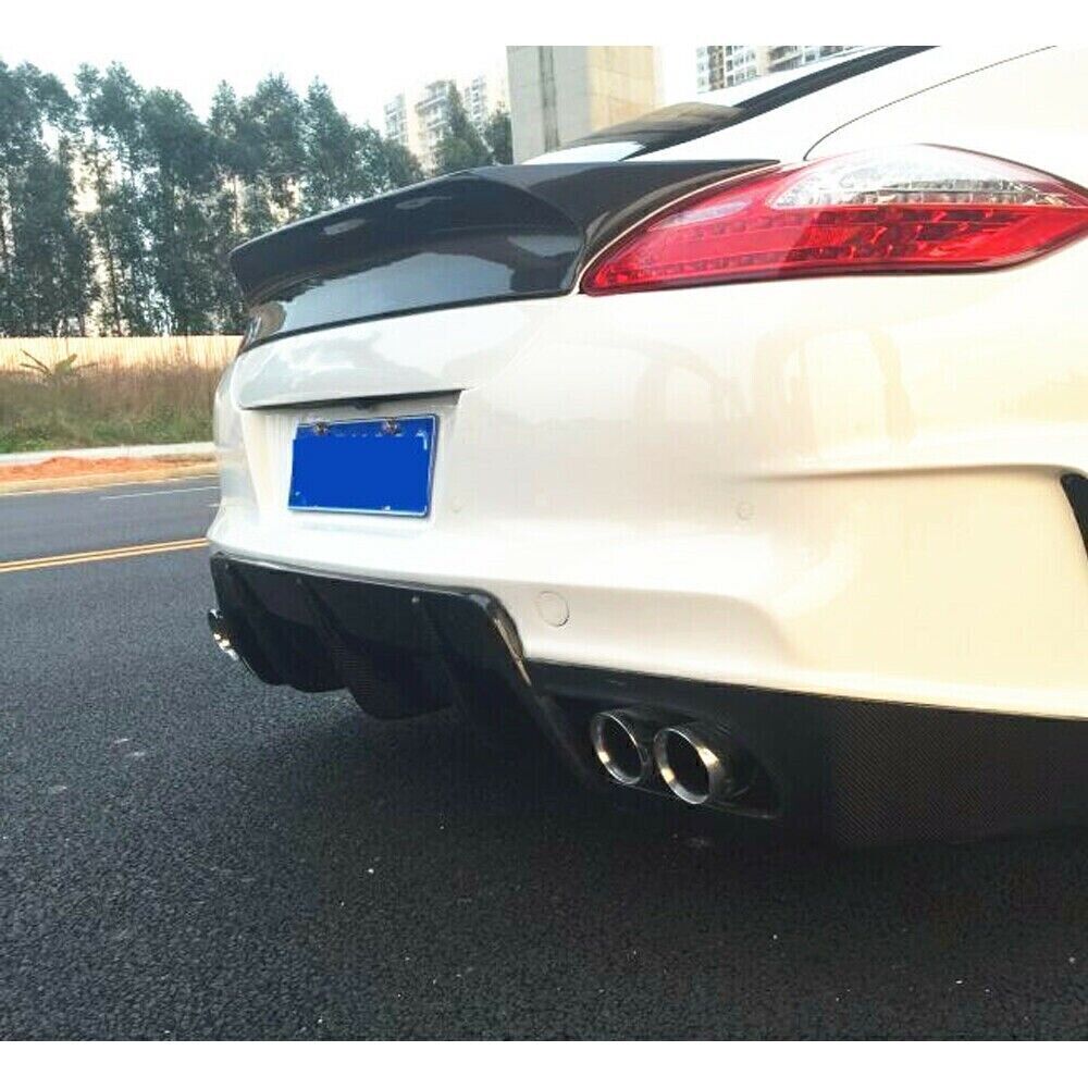 Car Rear Trunk Spoiler Wing Lip For Porsche Panamera 970 2010-2014 Carbon Fiber