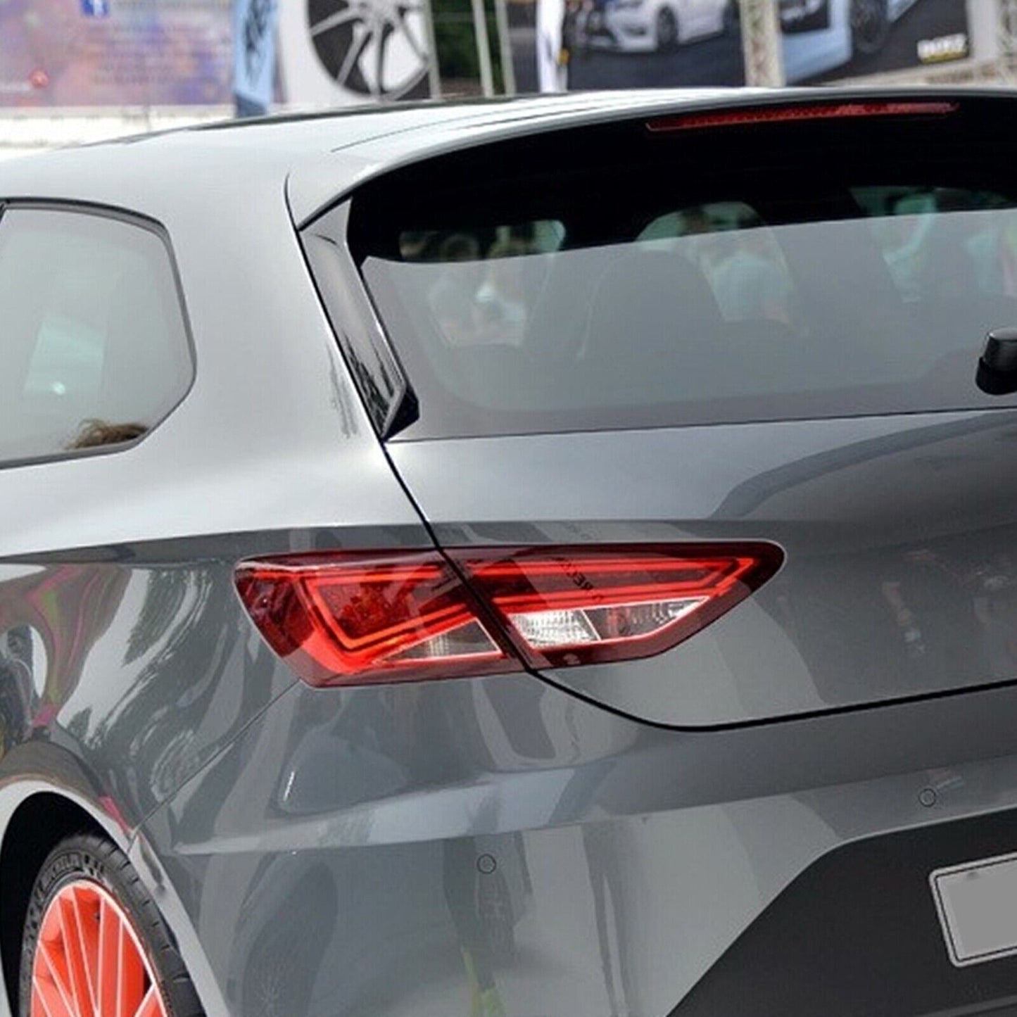 2Pcs Gloss Black Rear Side Spoiler Wing For Seat Leon FR MK3 MK3.5 2013-2021