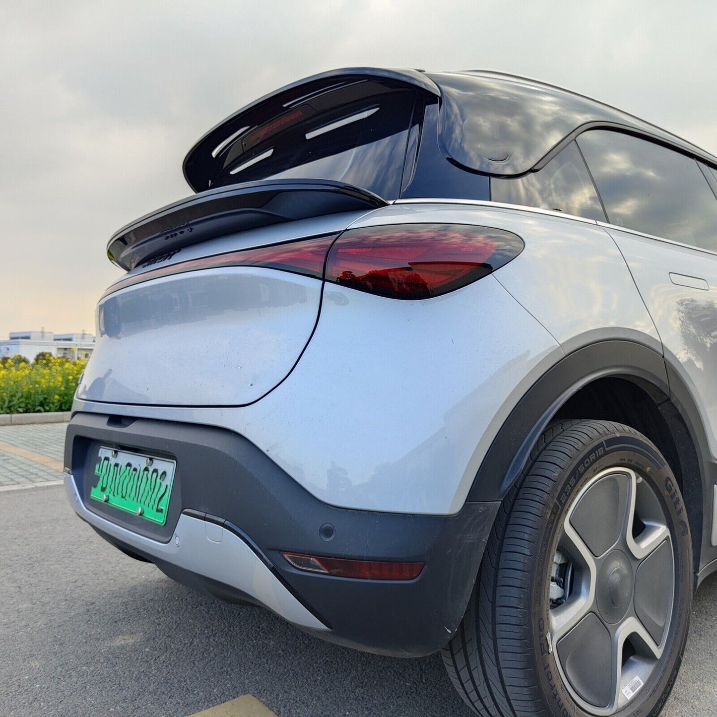 Rear Trunk Spoiler Wing Roof Lid For Benz Smart Fortwo 2022-23 Carbon Fiber Look