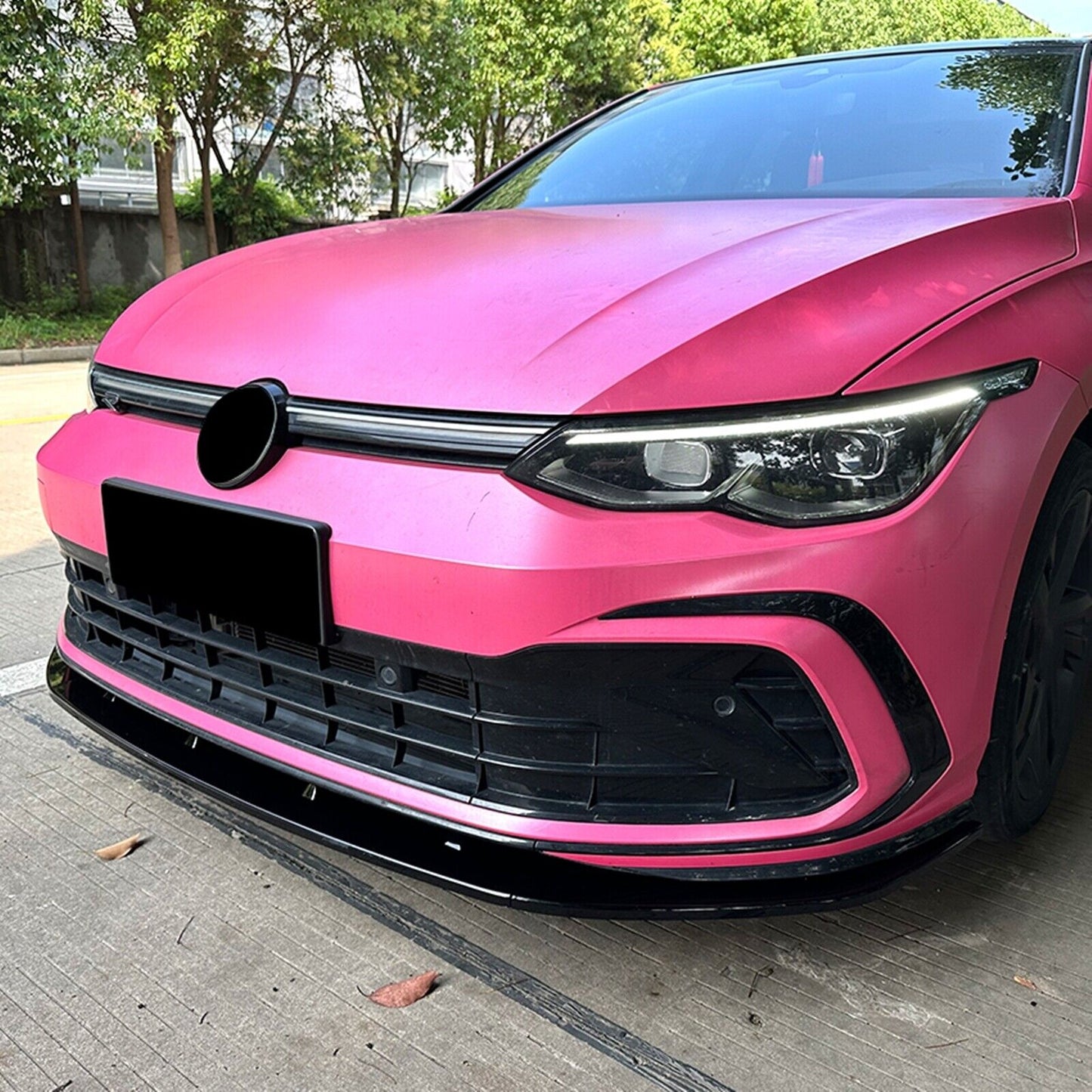 3x Front Bumper Spoiler Lip For Volkswagen Golf 8 MK8 GTI Rline 2020-2023 Black