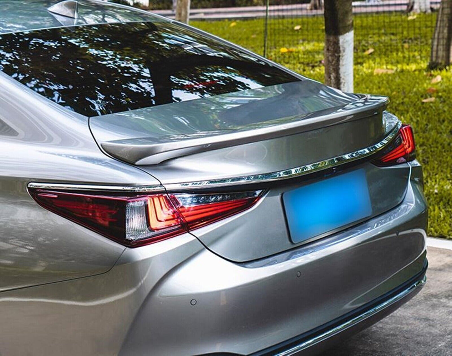 Car Silver Rear Trunk Spoiler Wing Lip For Lexus ES350/300H 2019 2020-2023 YOFER