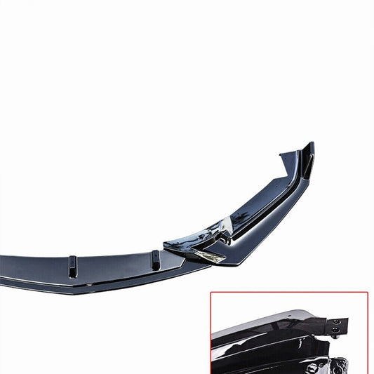 1 Set Glossy Black Car Front Bumper Spoiler Lip Fit For Cadillac CT5 2019-2020