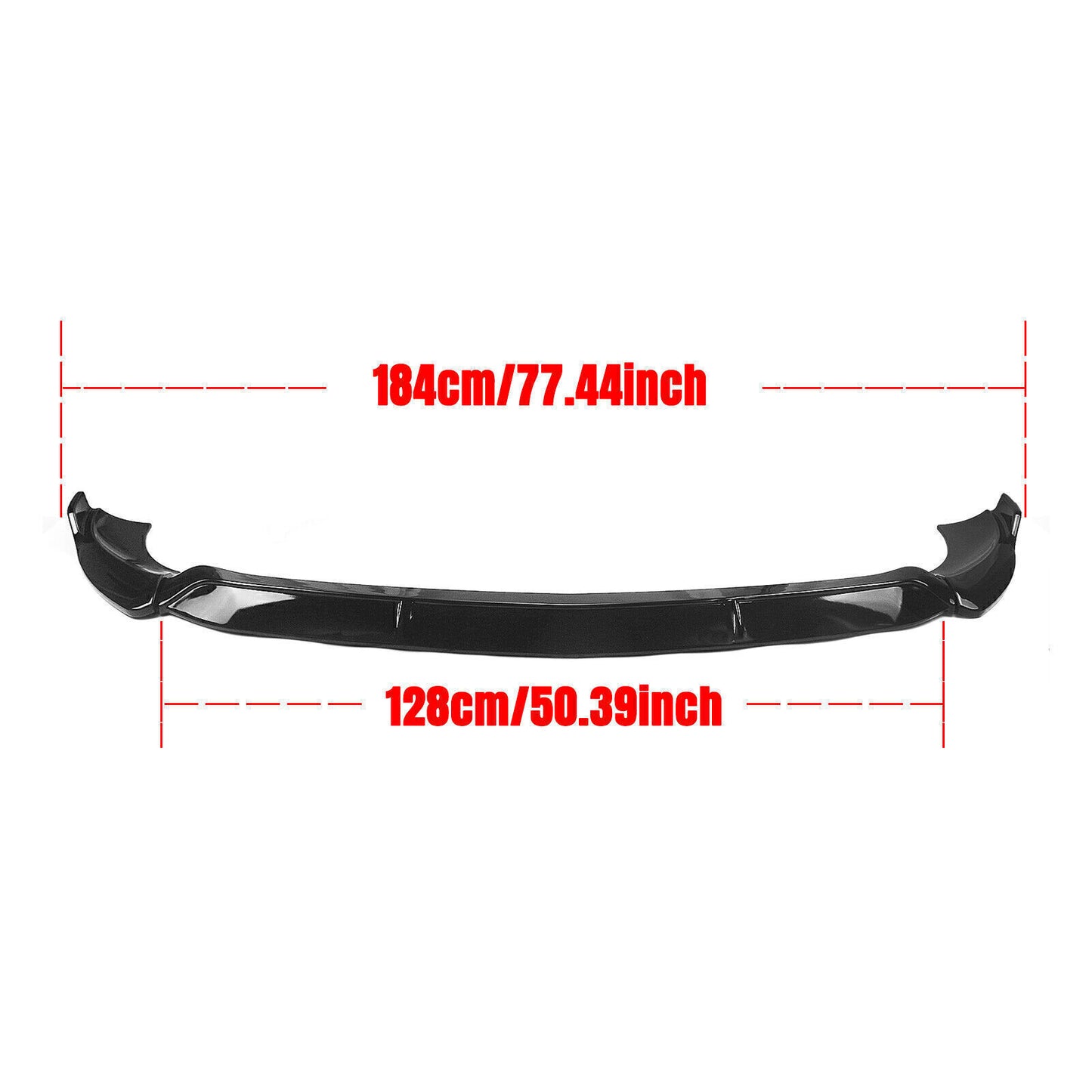 Gloss Black Front Bumper Spoiler Lip For Mercedes Benz E-Class W213 2021 Sport