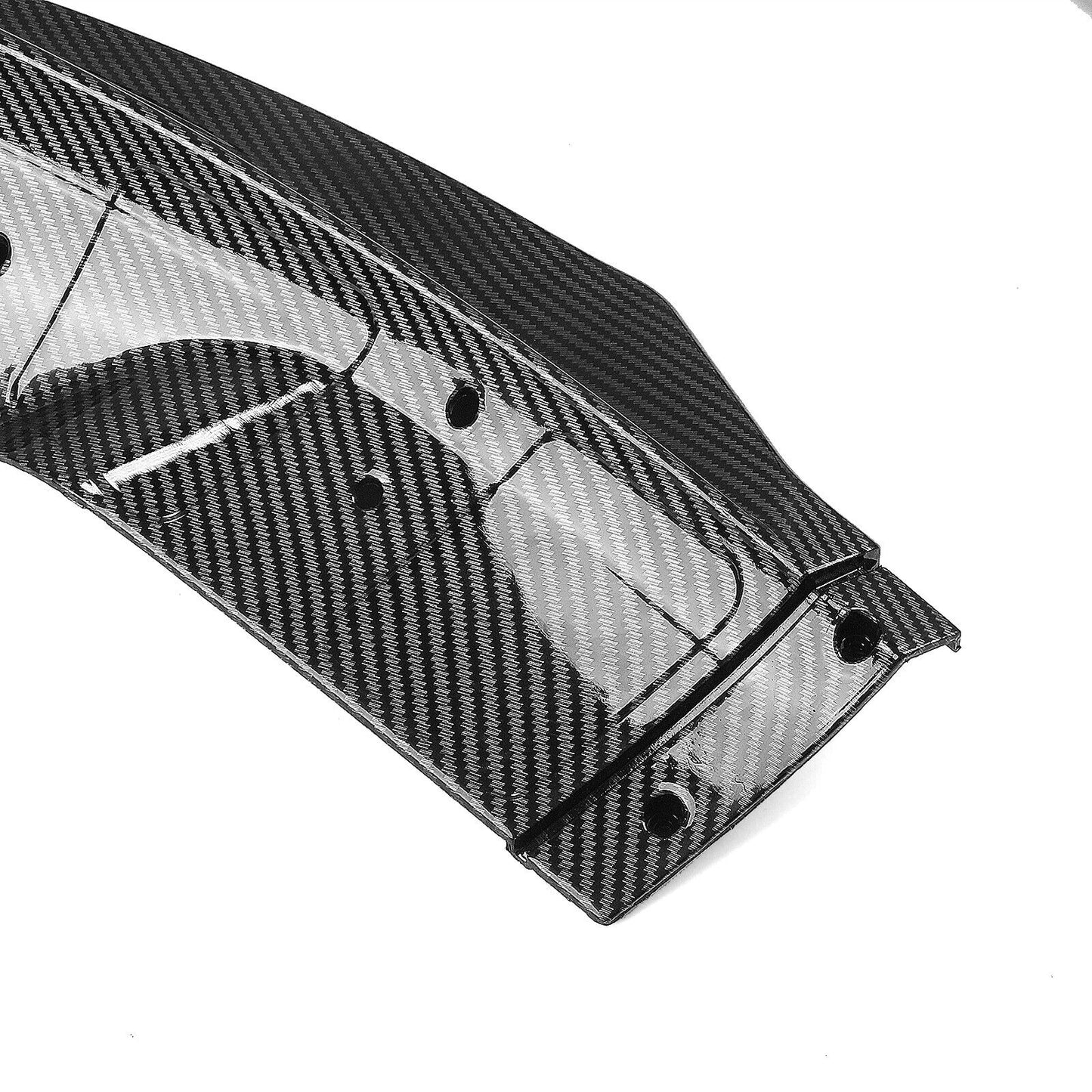 4Pcs Front Bumper Spoiler Lip Kit For Tesla Model Y 2020-2023 Carbon Fiber Look