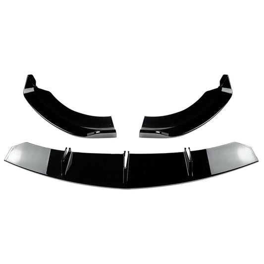 Front Bumper Spoiler Lip For Benz E Class W213 E260 E300 E43 AMG 2017-19 Black