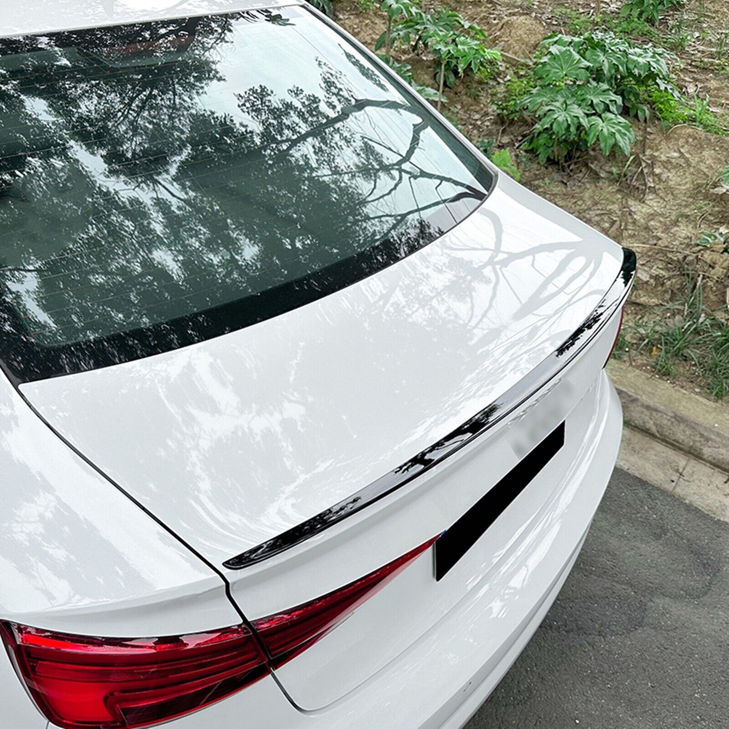 Rear Trunk Spoiler Lip Wing S Style For Audi A3 S3 8V Sedan 2014 2015-2020 Black