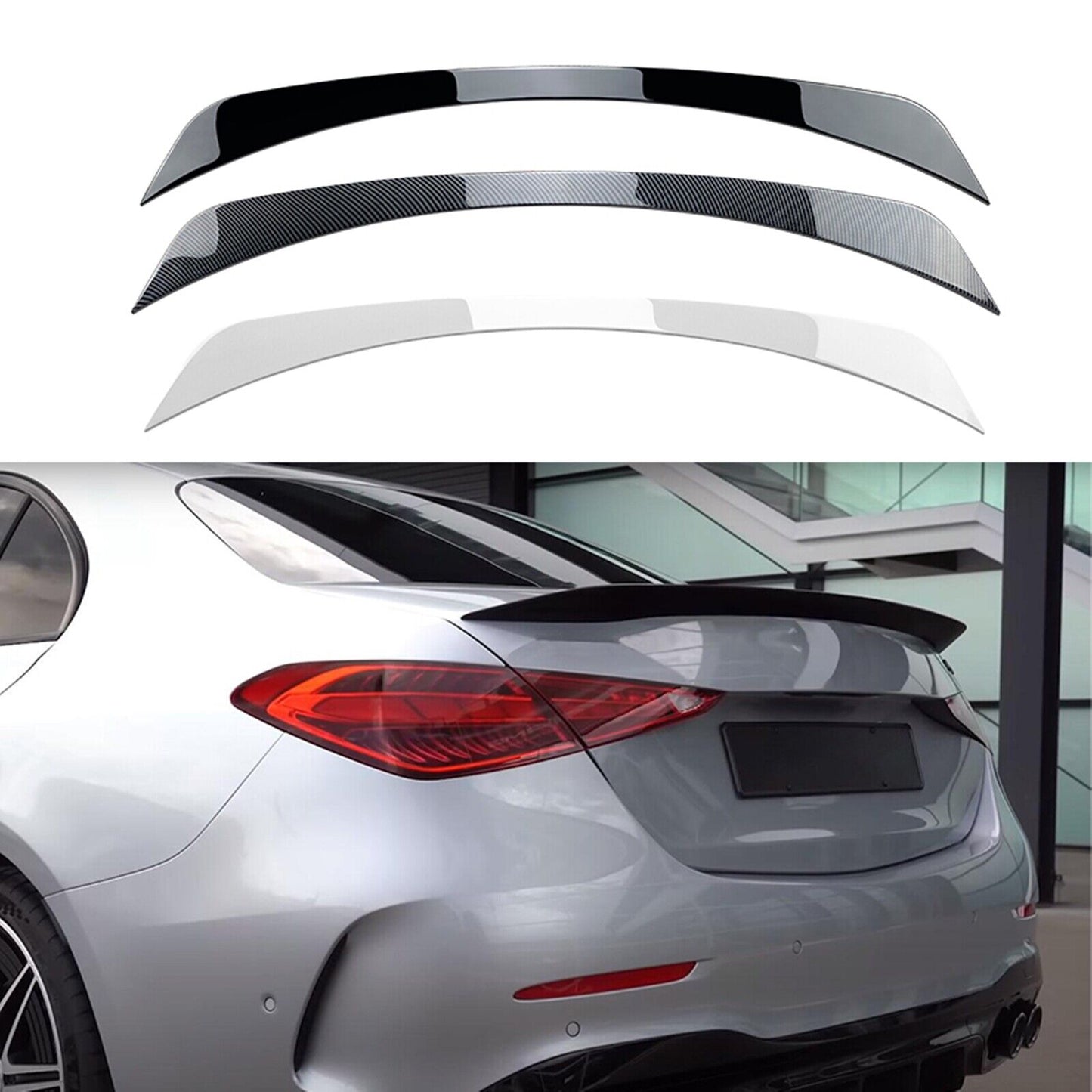 Car Rear Trunk Spoiler Wing Kit For Benz C-Class W206 C200 C260 C300 2021-2022