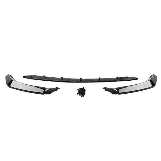 Front Bumper Spoiler Lip For Benz A Class W176 A200 A250 A45 AMG 2015-2018 Black