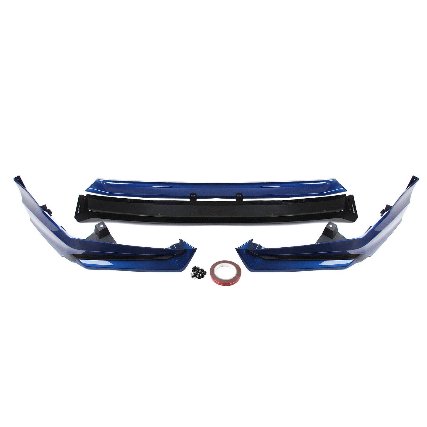 Car Front Bumper Spoiler Lip Side Cover Blue For Honda Civic 11th All 2022-2024