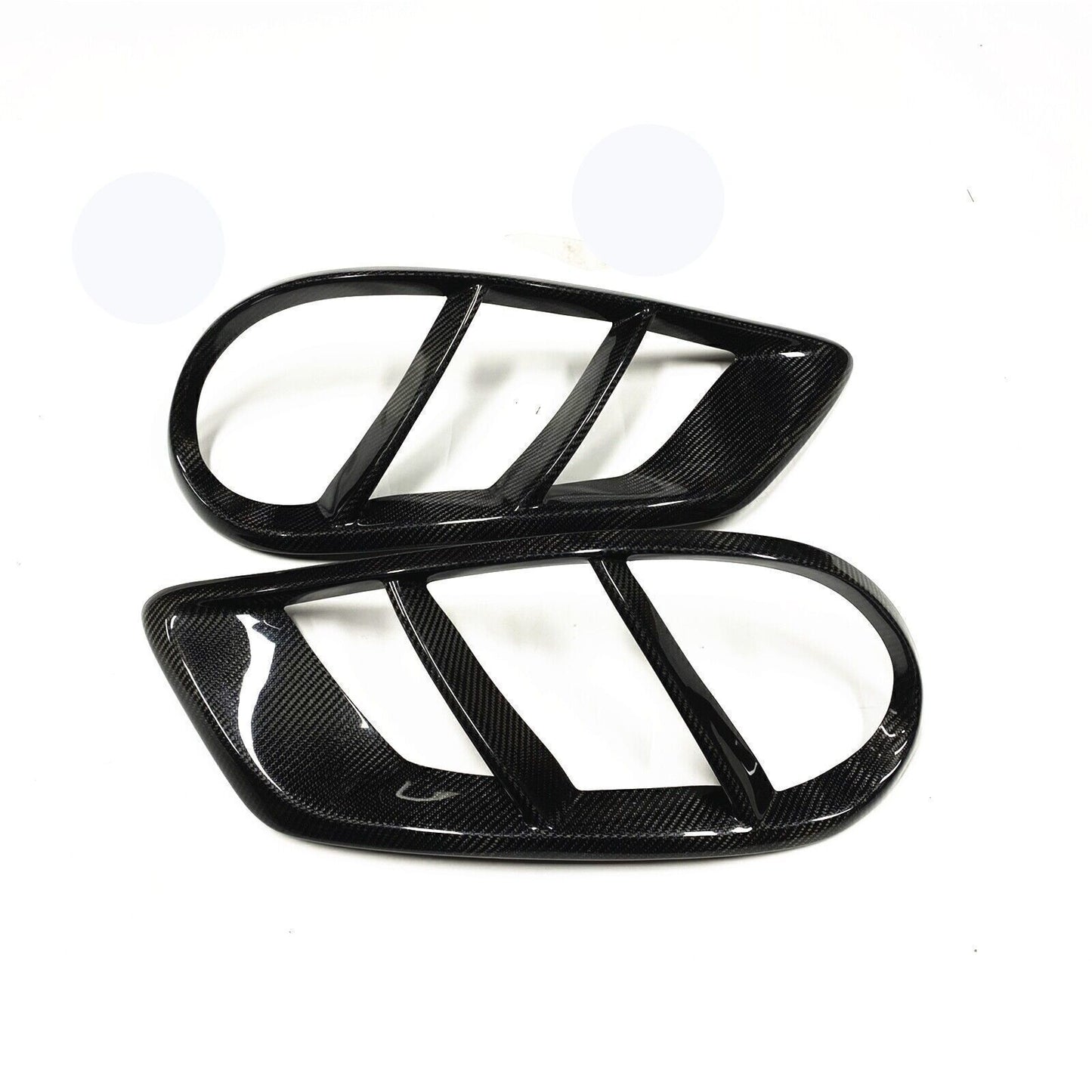2x Fog Air Vent Cover Trim For Benz W205 C200 C300 C43 2015-2018 Carbon Fiber