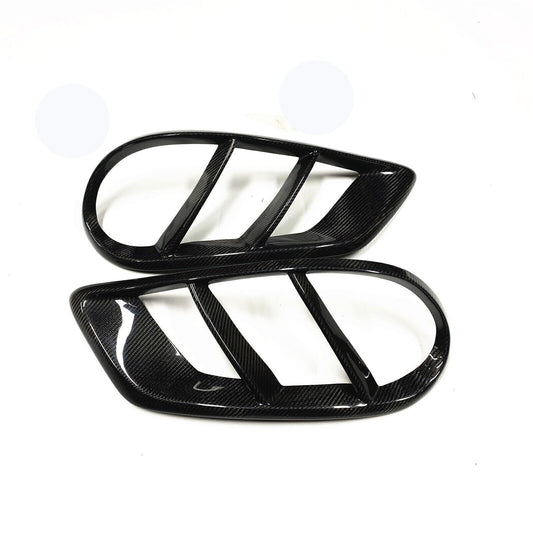 2x Fog Air Vent Cover Trim For Benz W205 C200 C300 C43 2015-2018 Carbon Fiber