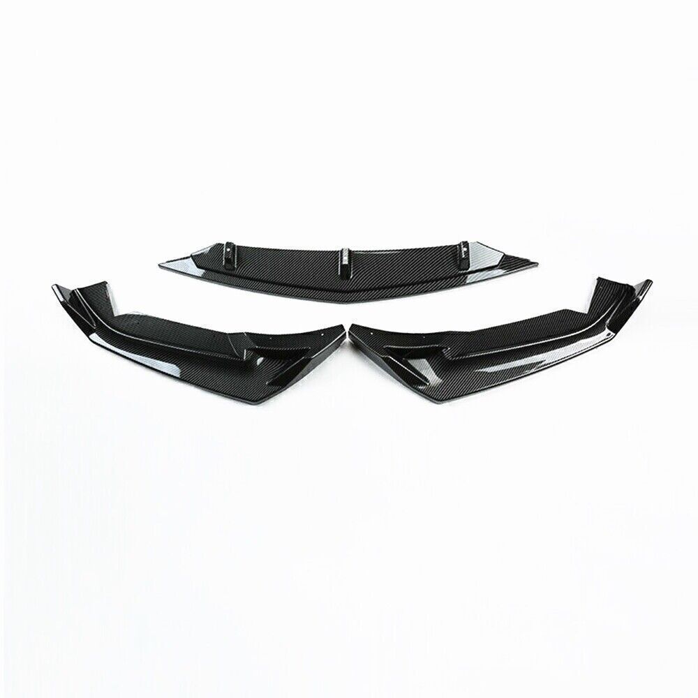 Front Bumper Spoiler Lip Body Kit For Cadillac CT4 2020-2021 Carbon Fiber Look